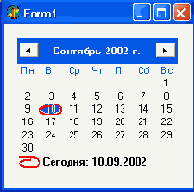 TMonthCalendar 